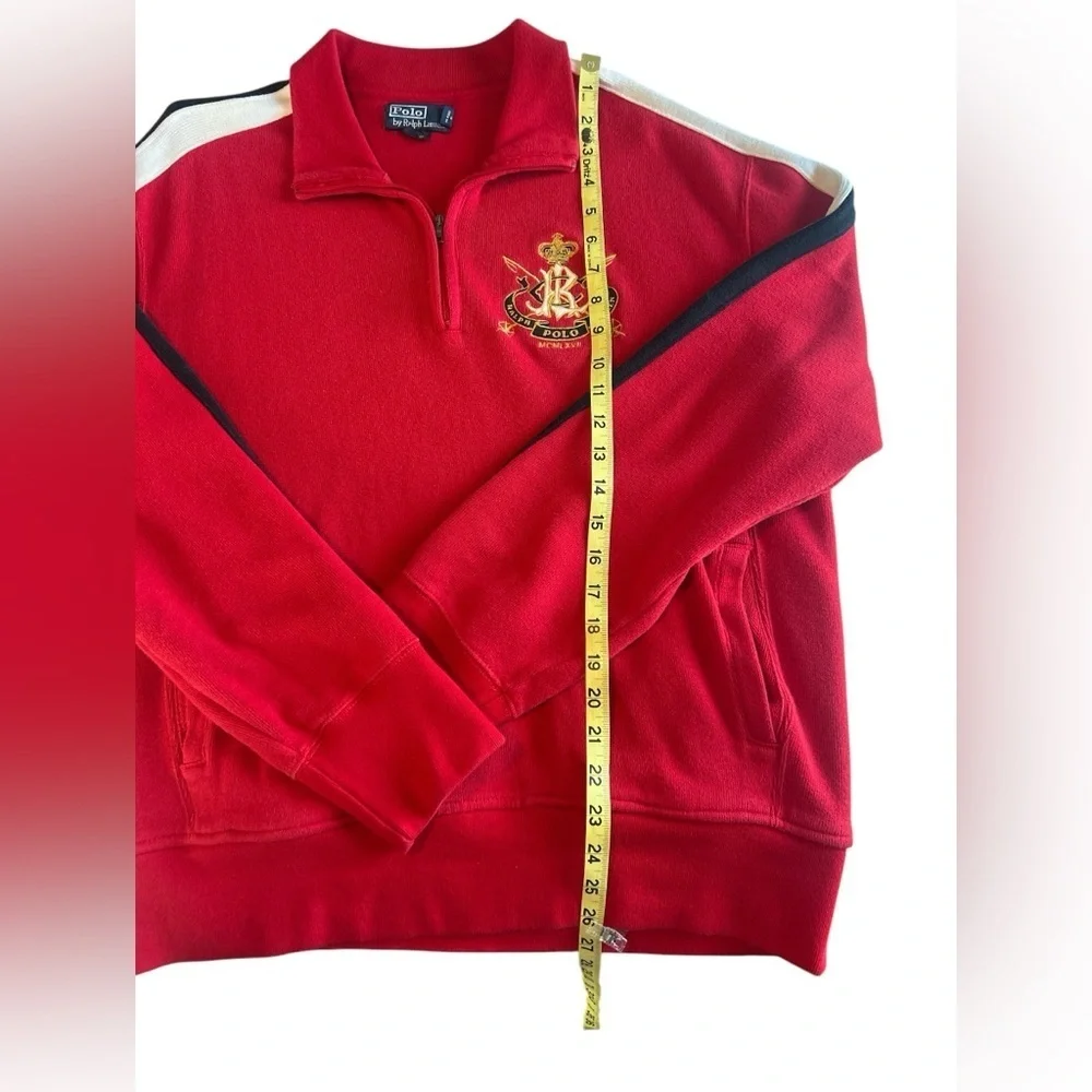 Vintage Polo by Ralph Lauren Red Zip Up Sweater with High Collar